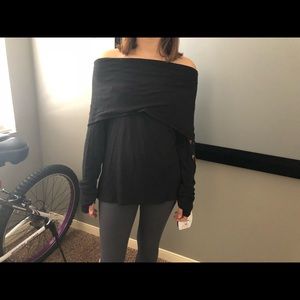 Gaiam off the shoulders top